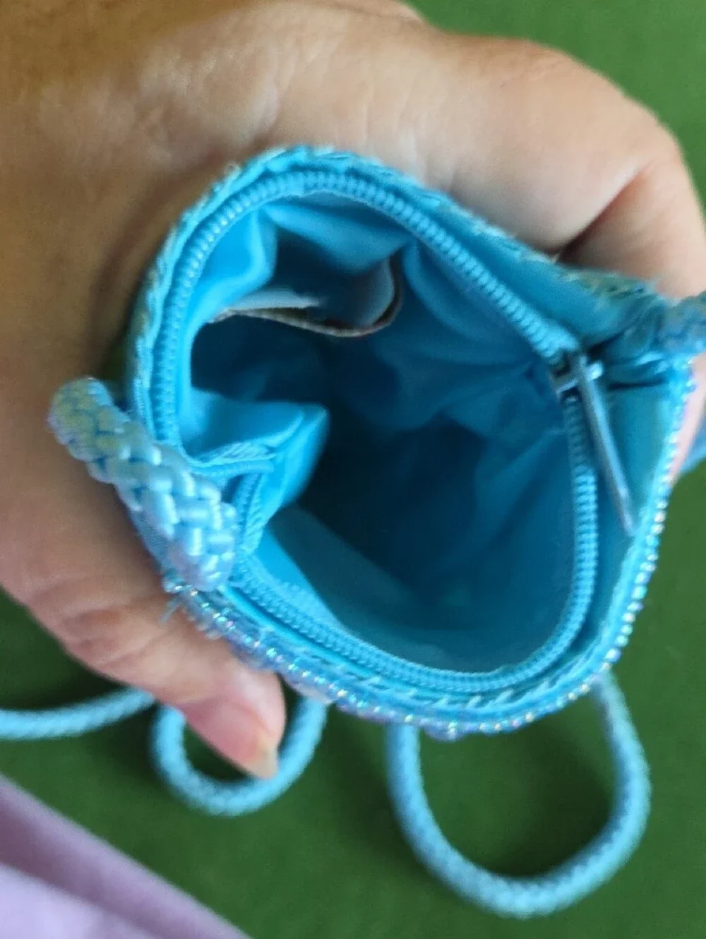 Blue Beaded Floral Phone Crossbody - Women Accessories